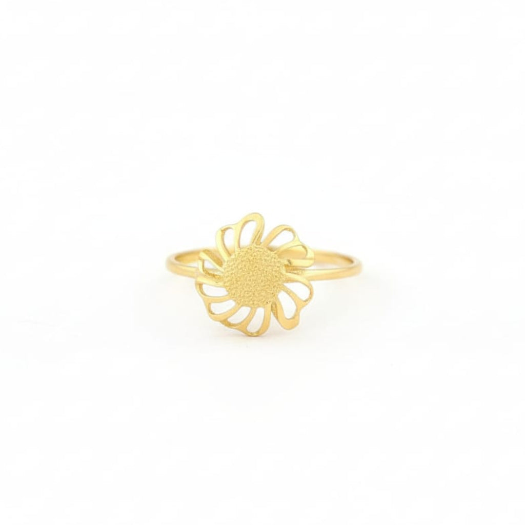 18K Gold Flower Ring