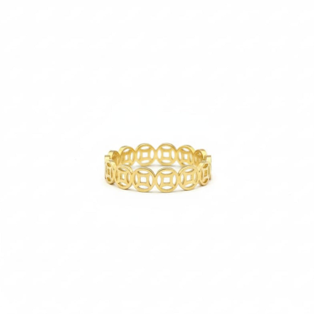 18k Gold Money Ring