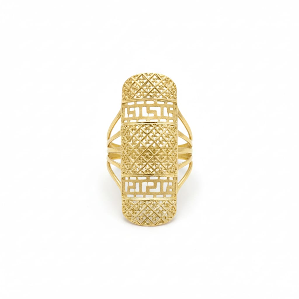 18k Gold Power Maze Ring - 18k Gold Ring - Embellish Gold Jewelry & Diamond