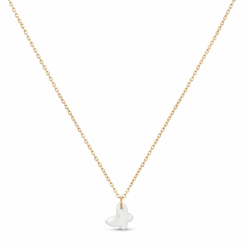 18k Gold Jade Butterfly Necklace - ad collection - Embellish Gold Jewelry & Diamond