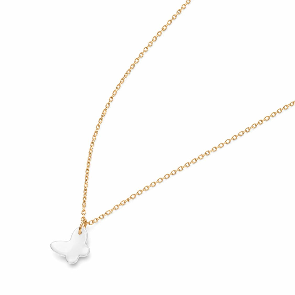 18k Gold Jade Butterfly Necklace - 18k Gold Necklace - Embellish Gold Jewelry & Diamond