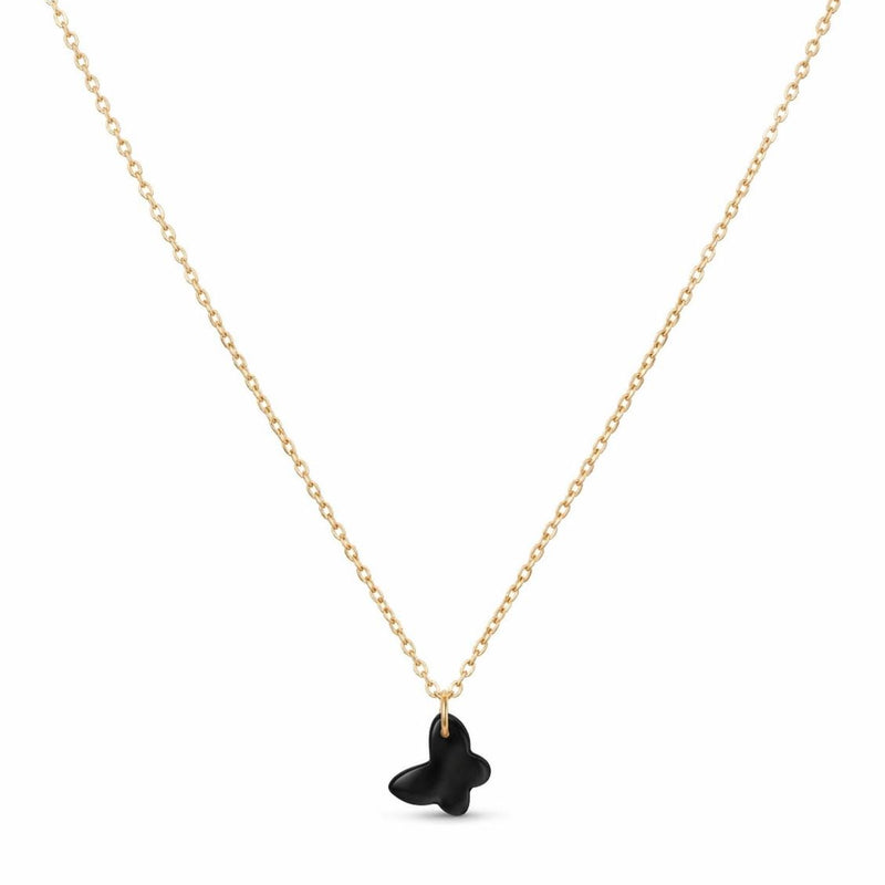 18k Gold Jade Butterfly Necklace - ad collection - Embellish Gold Jewelry & Diamond