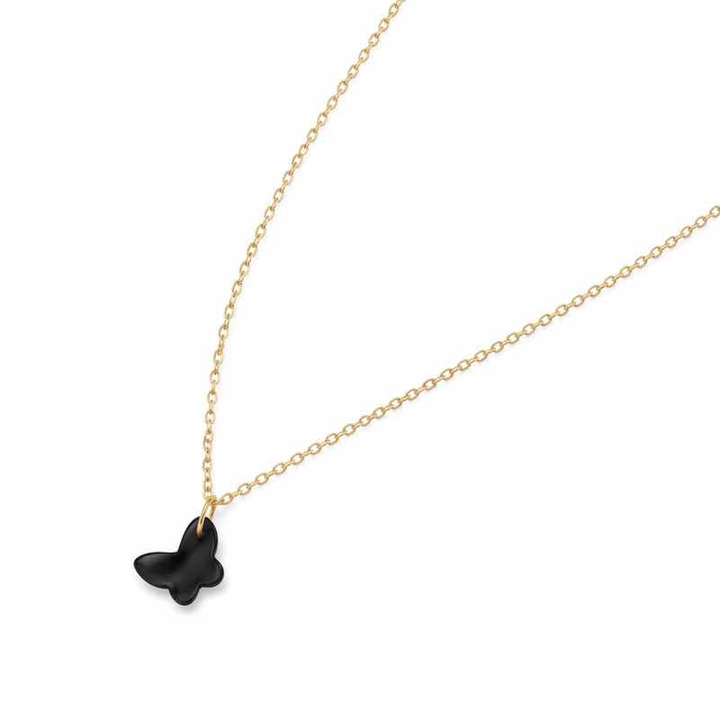 18k Gold Jade Butterfly Necklace - ad collection - Embellish Gold Jewelry & Diamond
