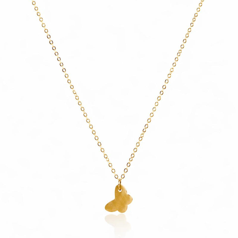 18k Gold Jade Butterfly Necklace - ad collection - Embellish Gold Jewelry & Diamond