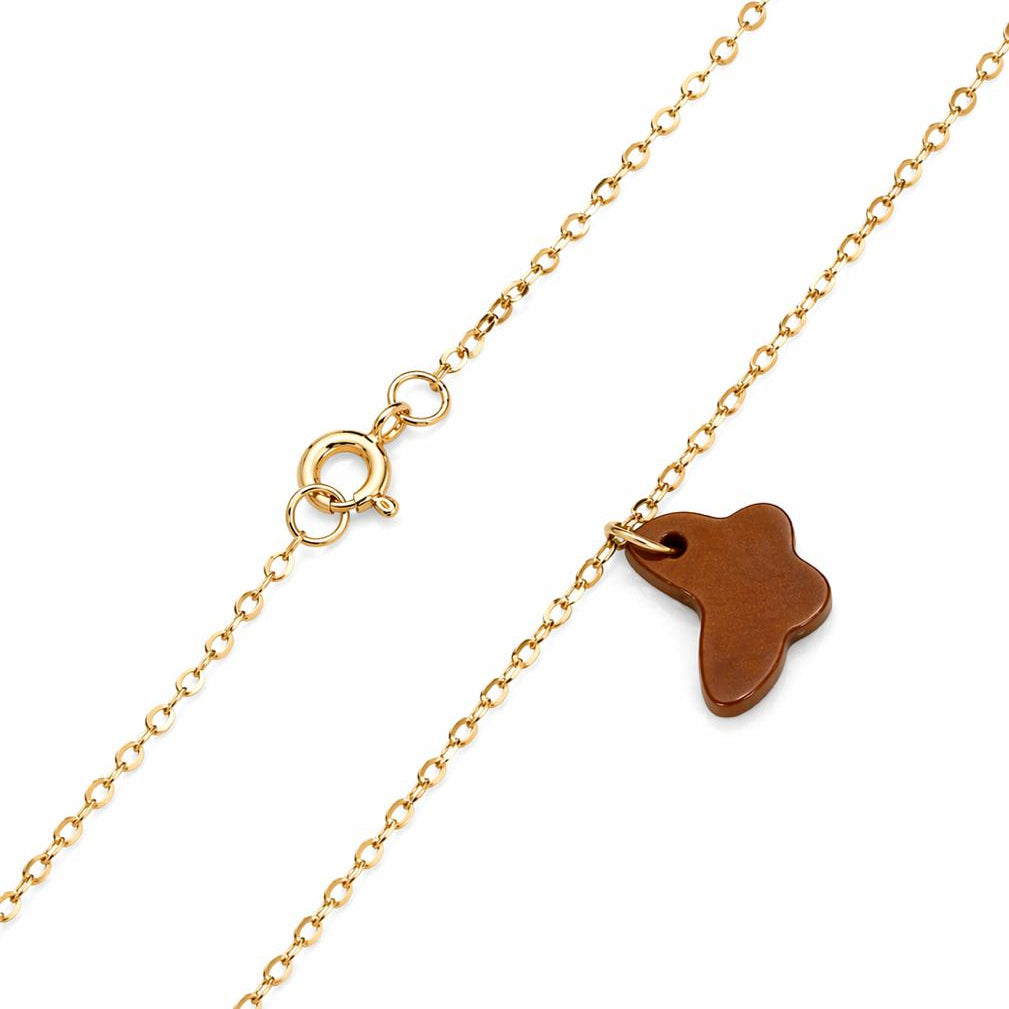 18k Gold Jade Butterfly Necklace - 18k Gold Necklace - Embellish Gold Jewelry & Diamond