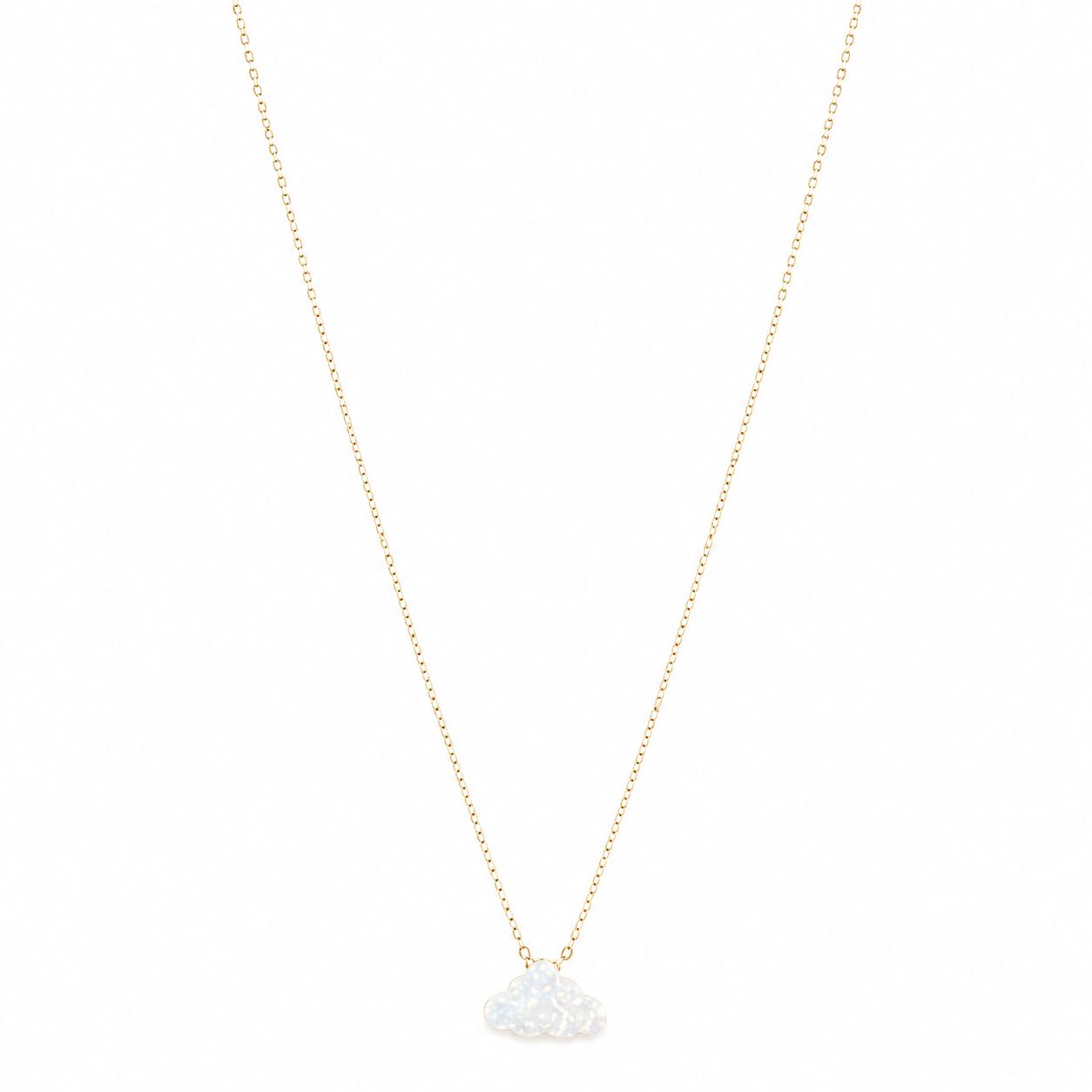 18k Gold Mother of Pearl Cloud Necklace
