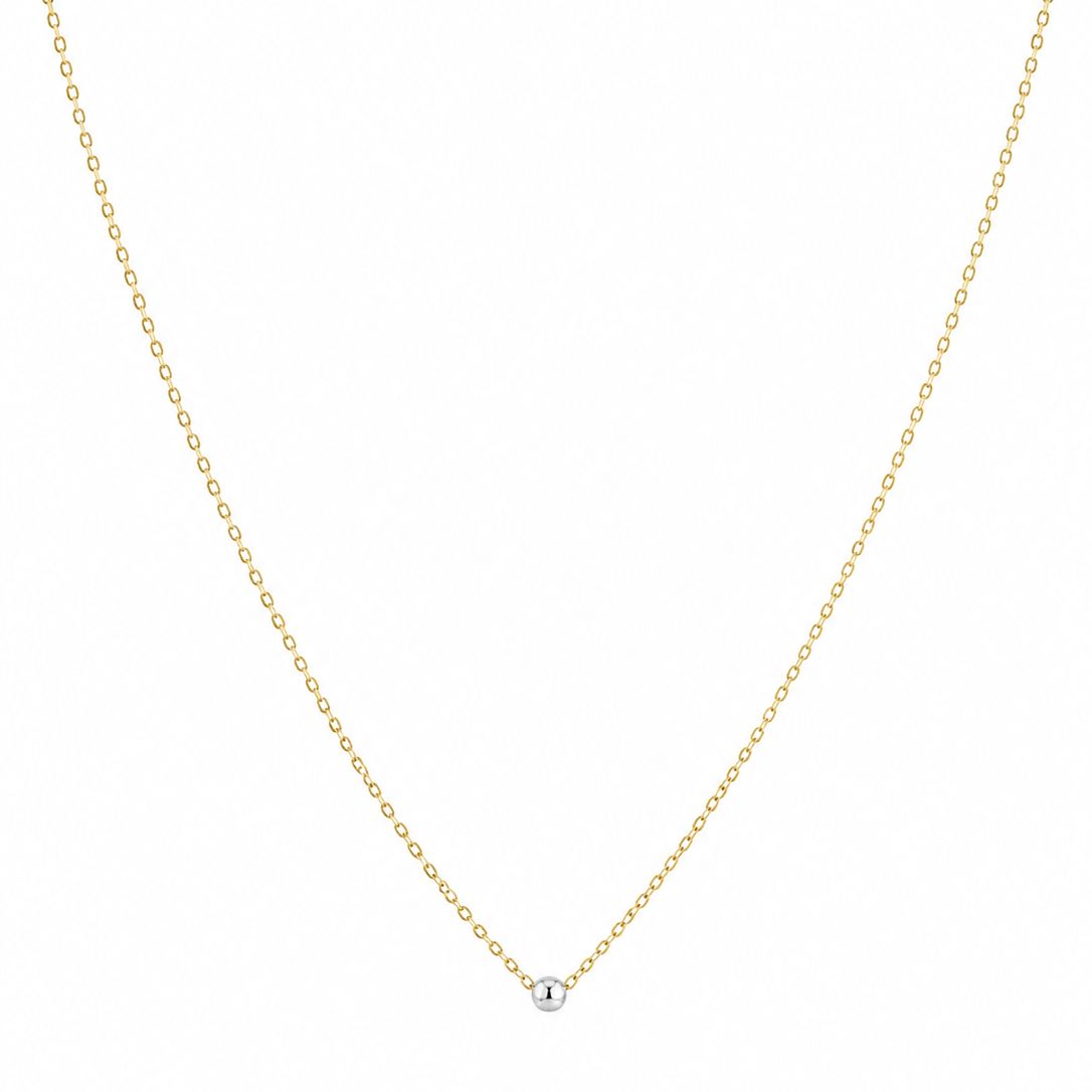 18k White Gold 1 Ball Necklace - 18k Gold Necklace - Embellish Gold Jewelry & Diamond