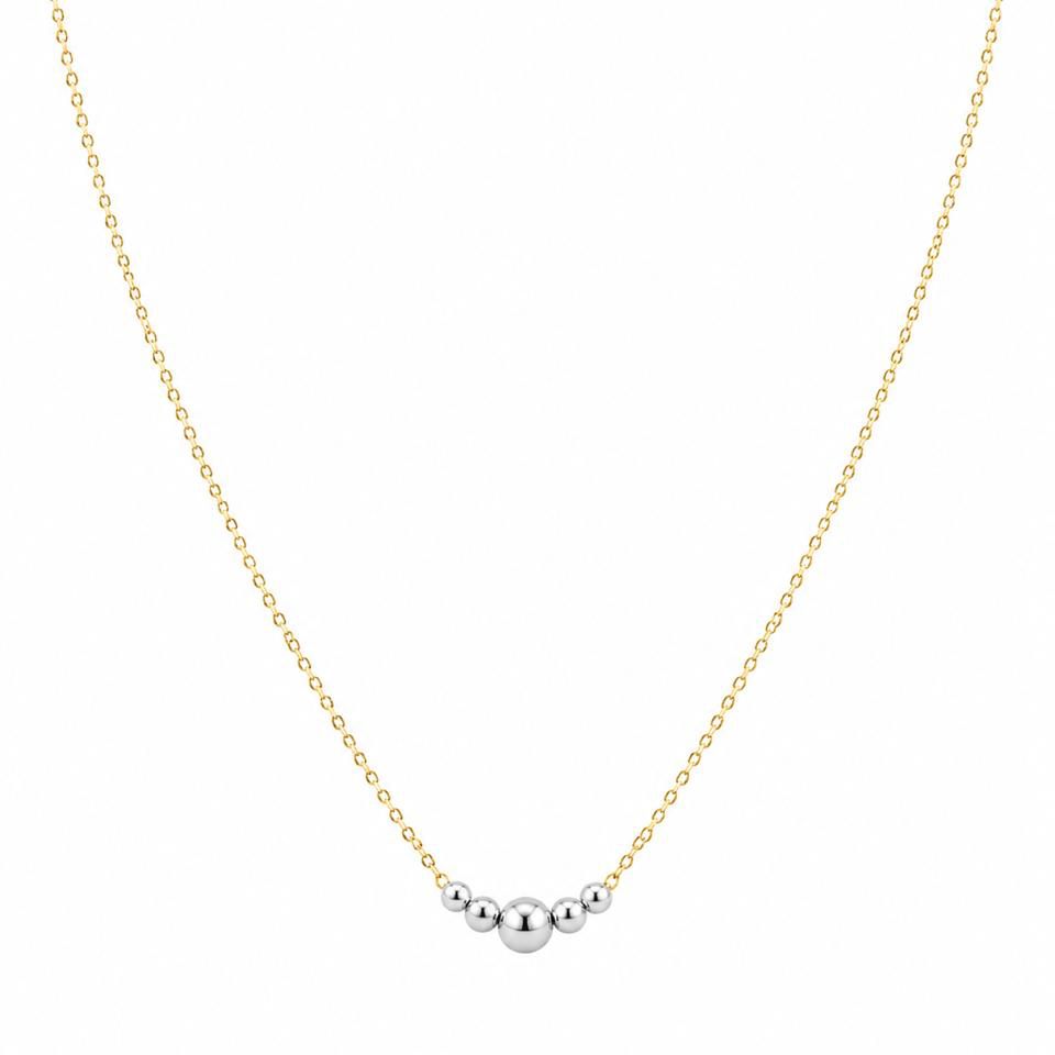 18k White Gold 5 Ball Necklace - 18k Gold Necklace - Embellish Gold Jewelry & Diamond