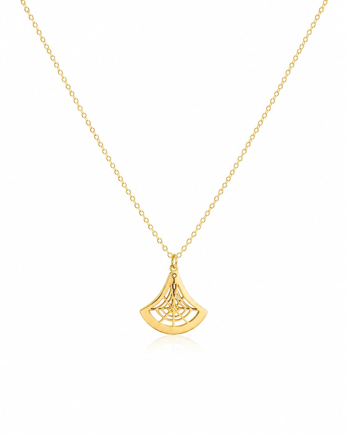 18k Gold Web Design Necklace - 18k Gold Necklace - Embellish Gold Jewelry & Diamond