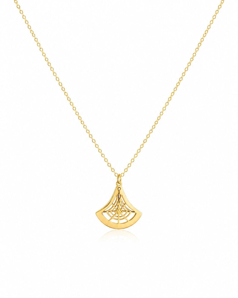 18k Gold Web Design Necklace - 18k Gold Necklace - Embellish Gold Jewelry & Diamond
