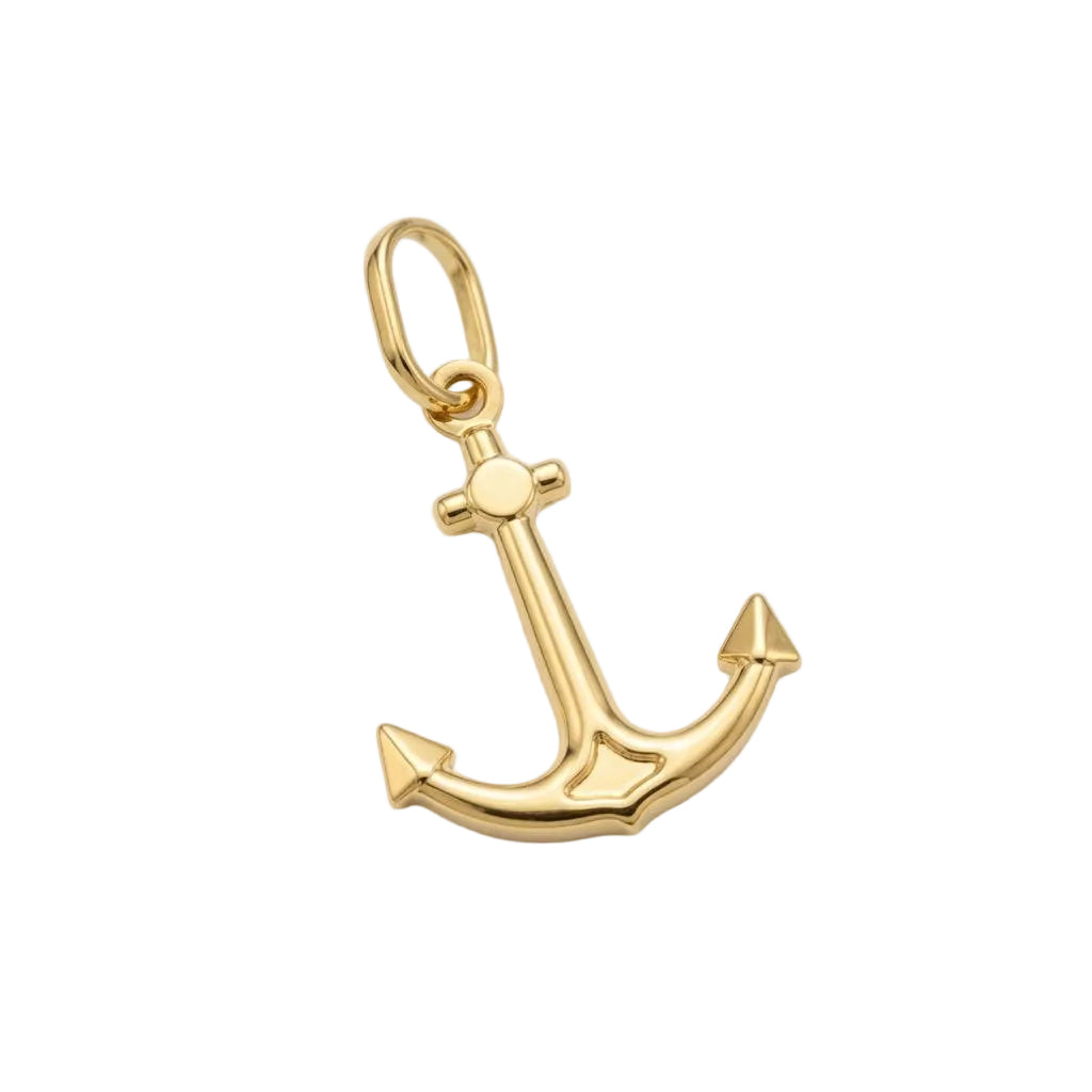 18k Gold Light Plain Anchor Pendant - إطلاق جديد - Embellish Gold Jewelry & Diamond