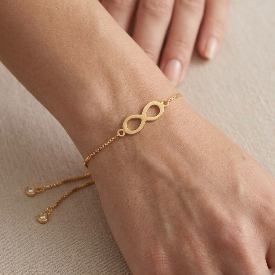 18K Real Gold Pendant With Thread Adjustable Chains Gold Plated - Gold Bracelets - Embellish Gold