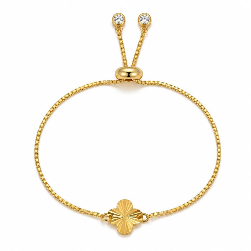 18K Real Gold Flower Lines with Gold Plated Chain - THE 299 STORE - Embellish Gold