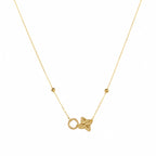 18k Gold Cartier Link Rob Flower Necklace