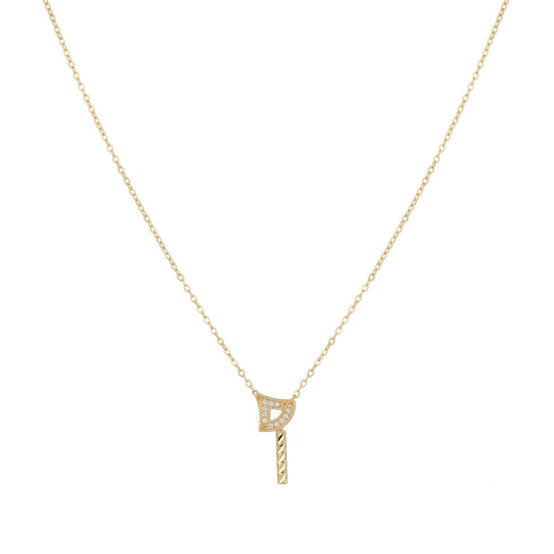 18k Gold Light 2 Design Pendant Necklace - مجموعة احتفالية - Embellish Gold Jewelry & Diamond