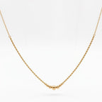 18k Gold Ball Rope Chain Necklace