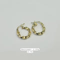 18k Gold Twirl Spiral Loop Earrings