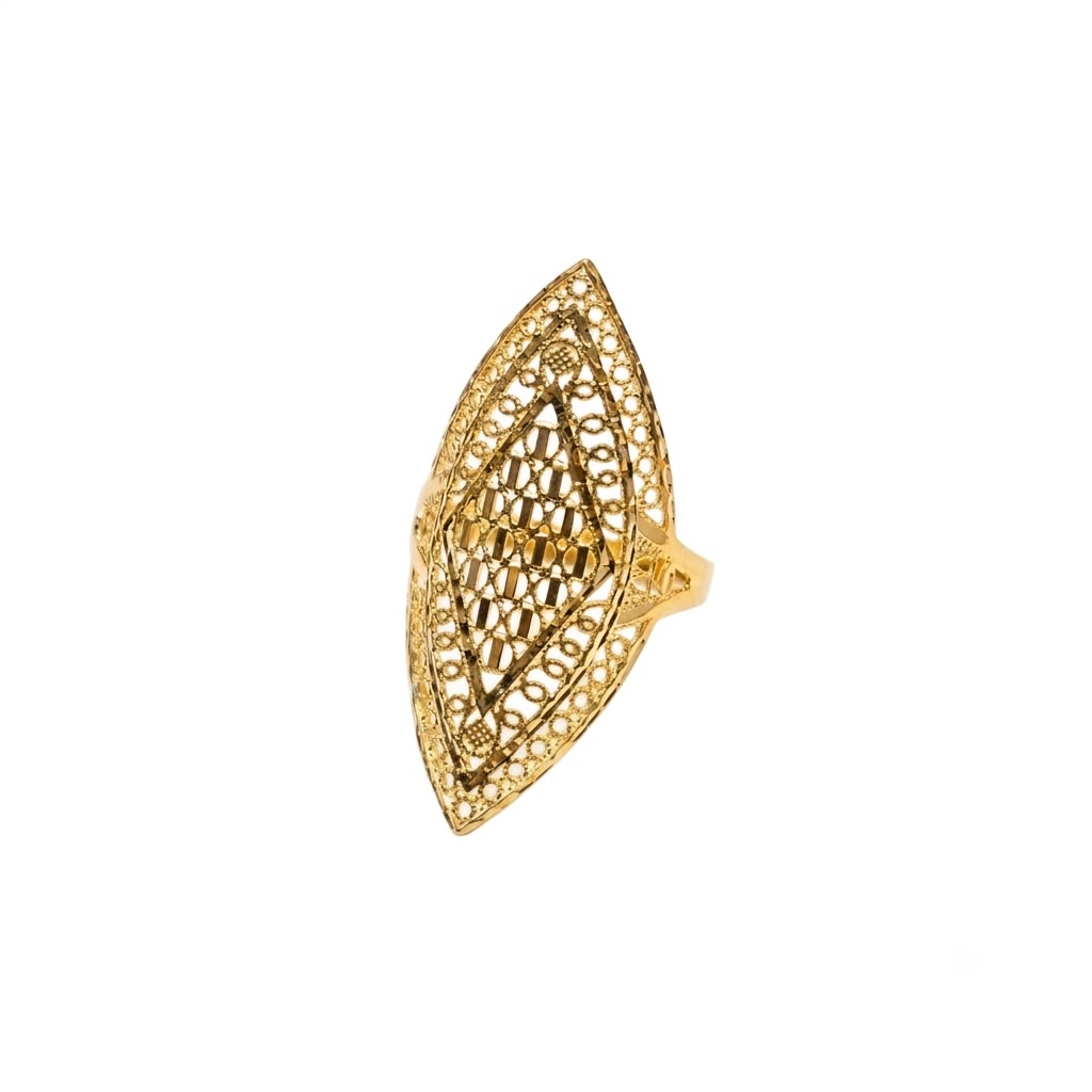 18k Gold Diamond Shape Inspired Ring