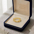 18k Gold Cube Flower Ring