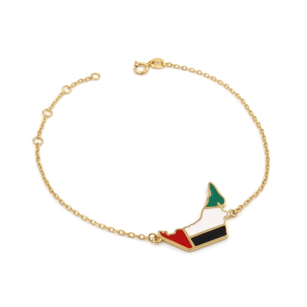 18k Gold UAE Flag Inspired Bracelet
