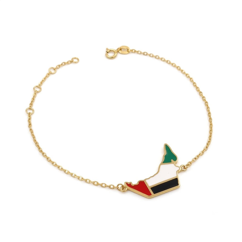 18k Gold UAE Flag Inspired Bracelet - إطلاق جديد - Embellish Gold Jewelry & Diamond