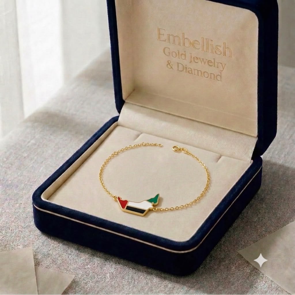 18k Gold UAE Flag Inspired Bracelet