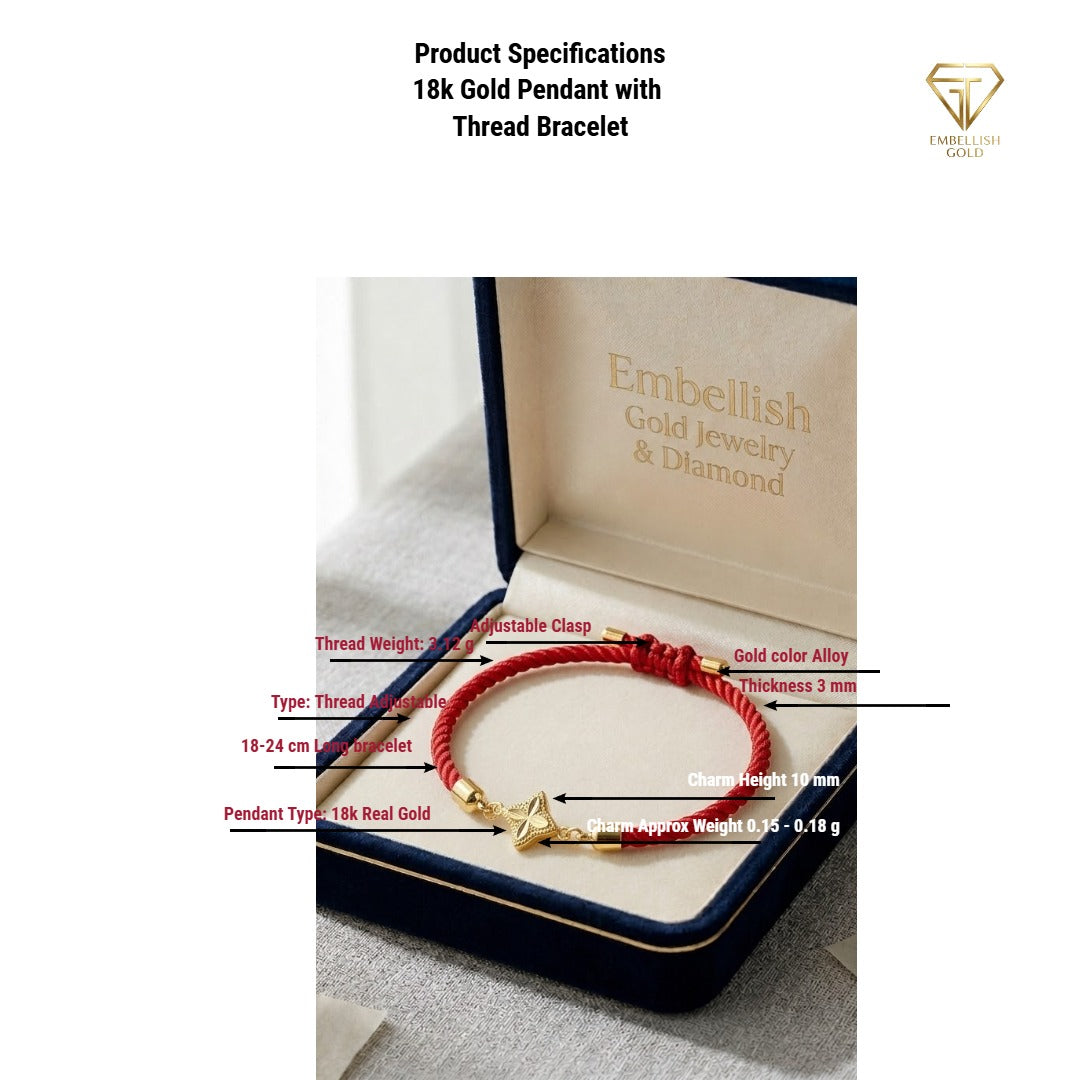 سوار من الذهب الحقيقي عيار 18 قيراط على طراز روبرتو مع سحر الحظ - Best Seller - Embellish Gold