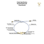 18K Real Gold Butterfly Lucky Charm Bracelet