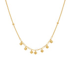 18k Gold 7 Heart Clip Necklace