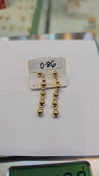 18k Gold Ball Hanging Earrings