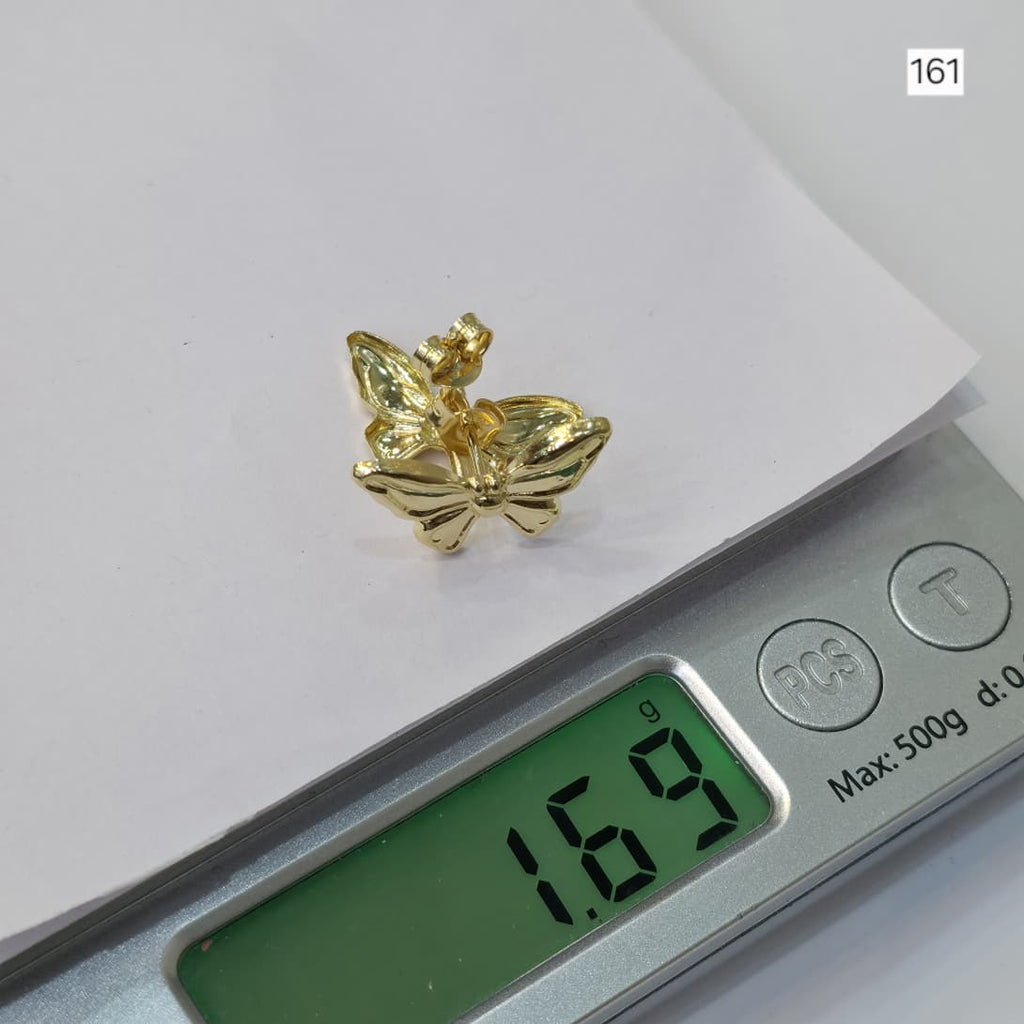 18k Gold Butterfly Stud Earrings