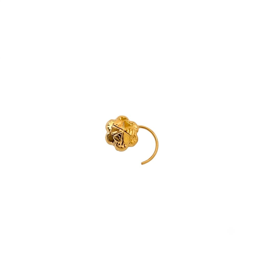 22k Gold Flower 2 Nose PIn