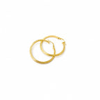18k Gold Big Hollow Maze Loop Earring