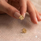 18k Gold Light Clover Earrings