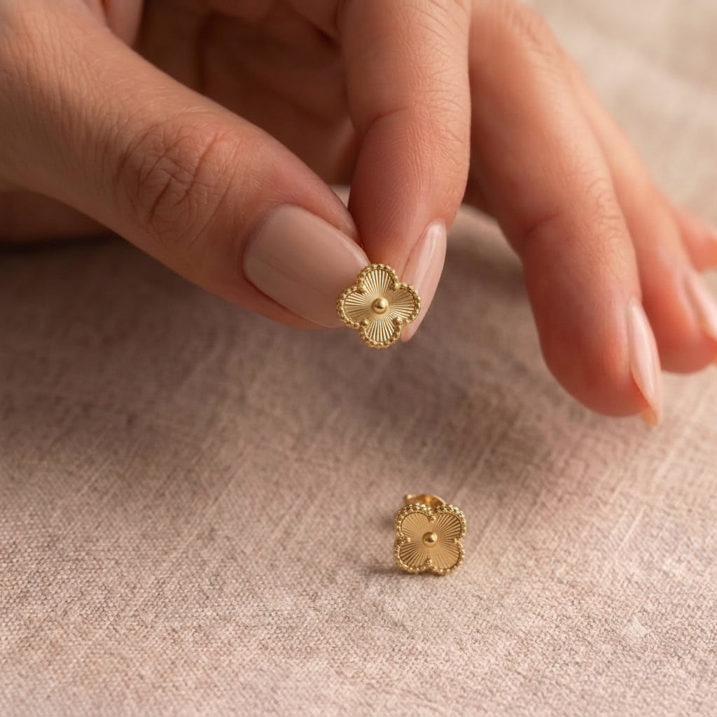 18k Gold Flower Set Bundle Offer - Gold Jewellery - Embellish Gold Jewelry & Diamond