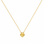 18k Gold Light Attached Clover Necklace