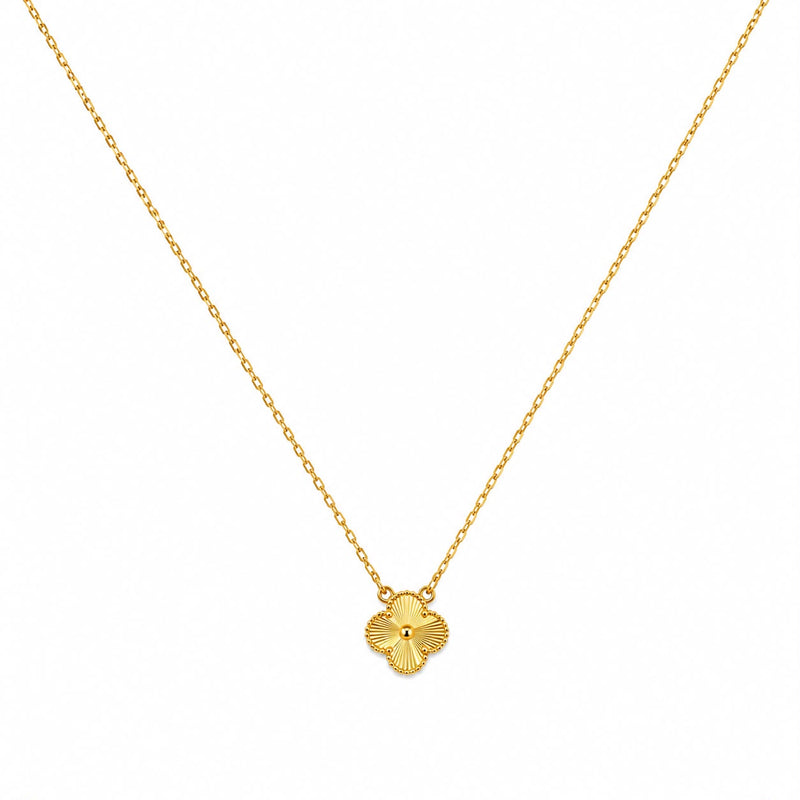 18k Gold Premium Clover Dot Necklace - 18k Gold Necklace - Embellish Gold Jewelry & Diamond