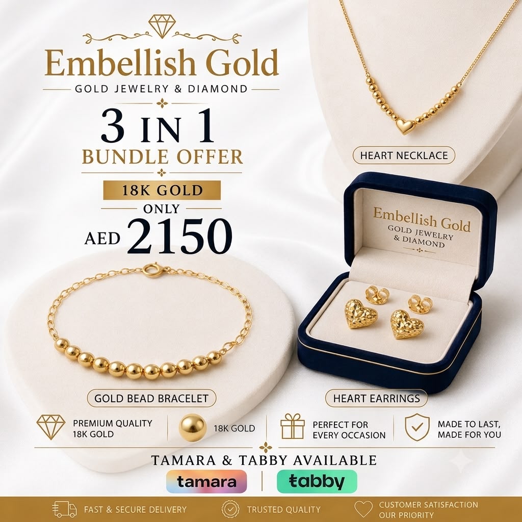 18k Gold Balls with Heart Bundle Offer