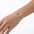 925 Silver Blue Stone Bangle