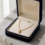 18k Gold Big Plain Teardrops Necklace