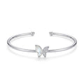 925 Silver Half Butterfly Bangle - 925 Silver Bangle - Embellish Gold Jewelry & Diamond
