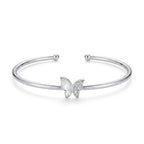 925 Silver Half Butterfly Bangle