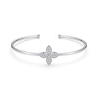 925 Silver Rob Flower Bangle
