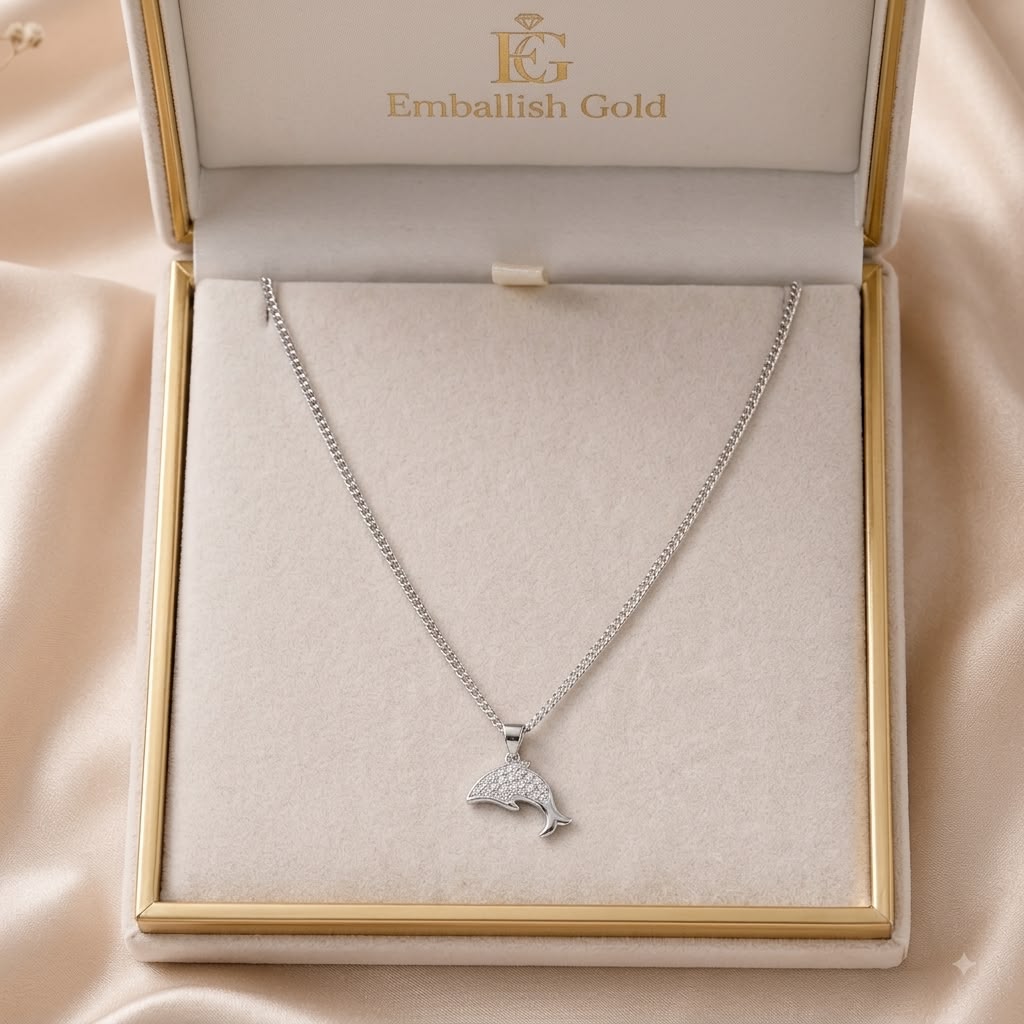 925 Silver Fish Inspired Necklace
