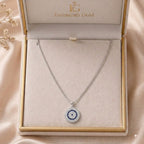 925 Silver Round Stone Necklace