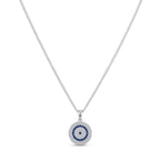 925 Silver Round Stone Necklace