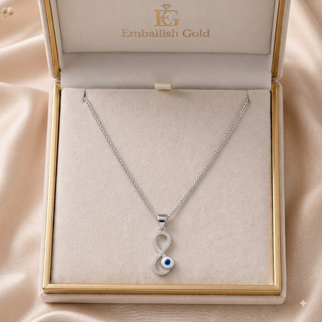 925 Silver Infinity Evil Eye Necklace