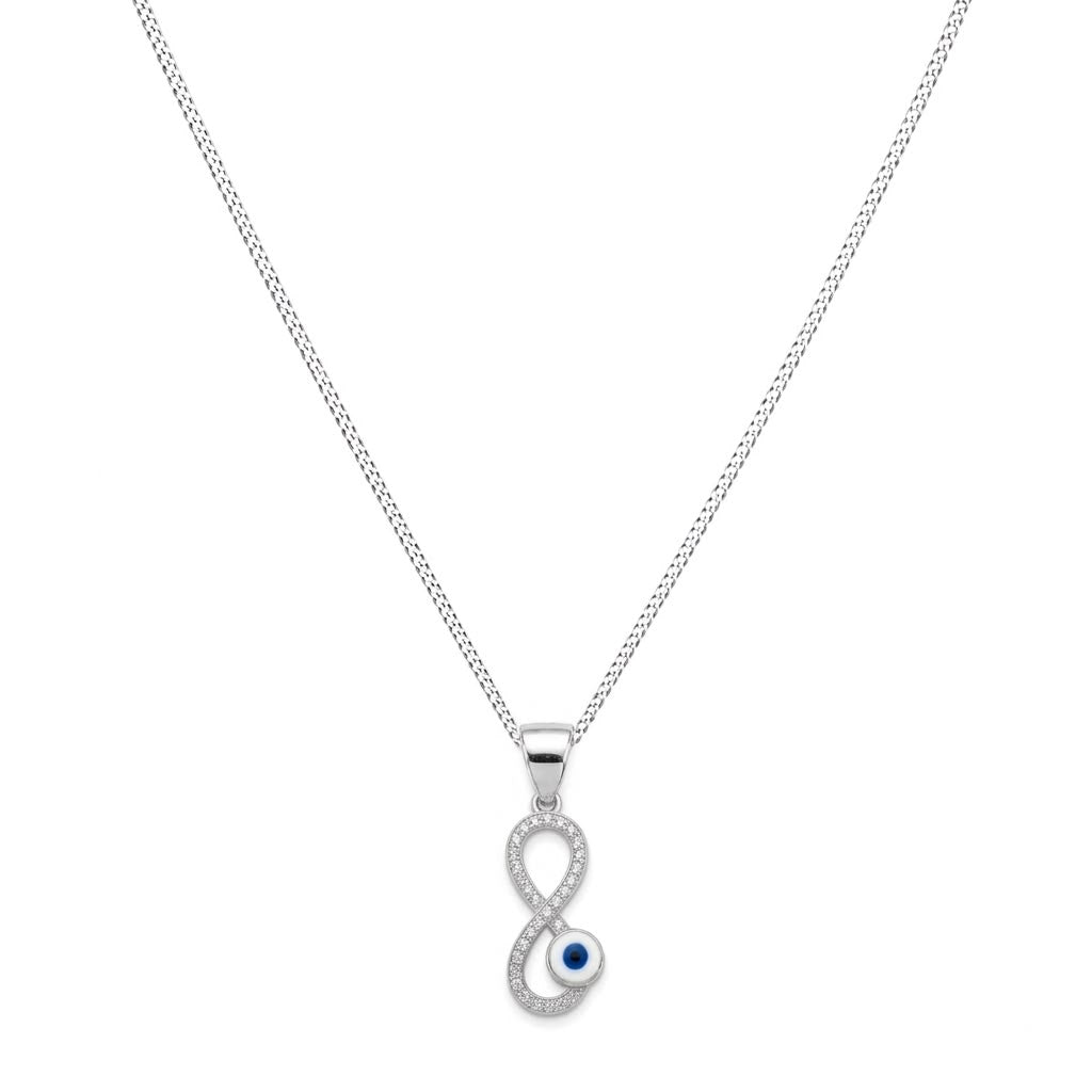 925 Silver Infinity Evil Eye Necklace