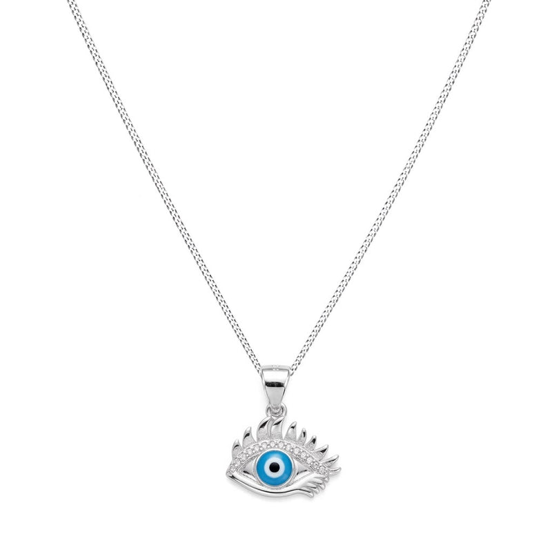 925 Silver Evil Eye Brow Necklace - 925 Silver Necklace - Embellish Gold Jewelry & Diamond