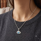 925 Silver Evil Eye Brow Necklace